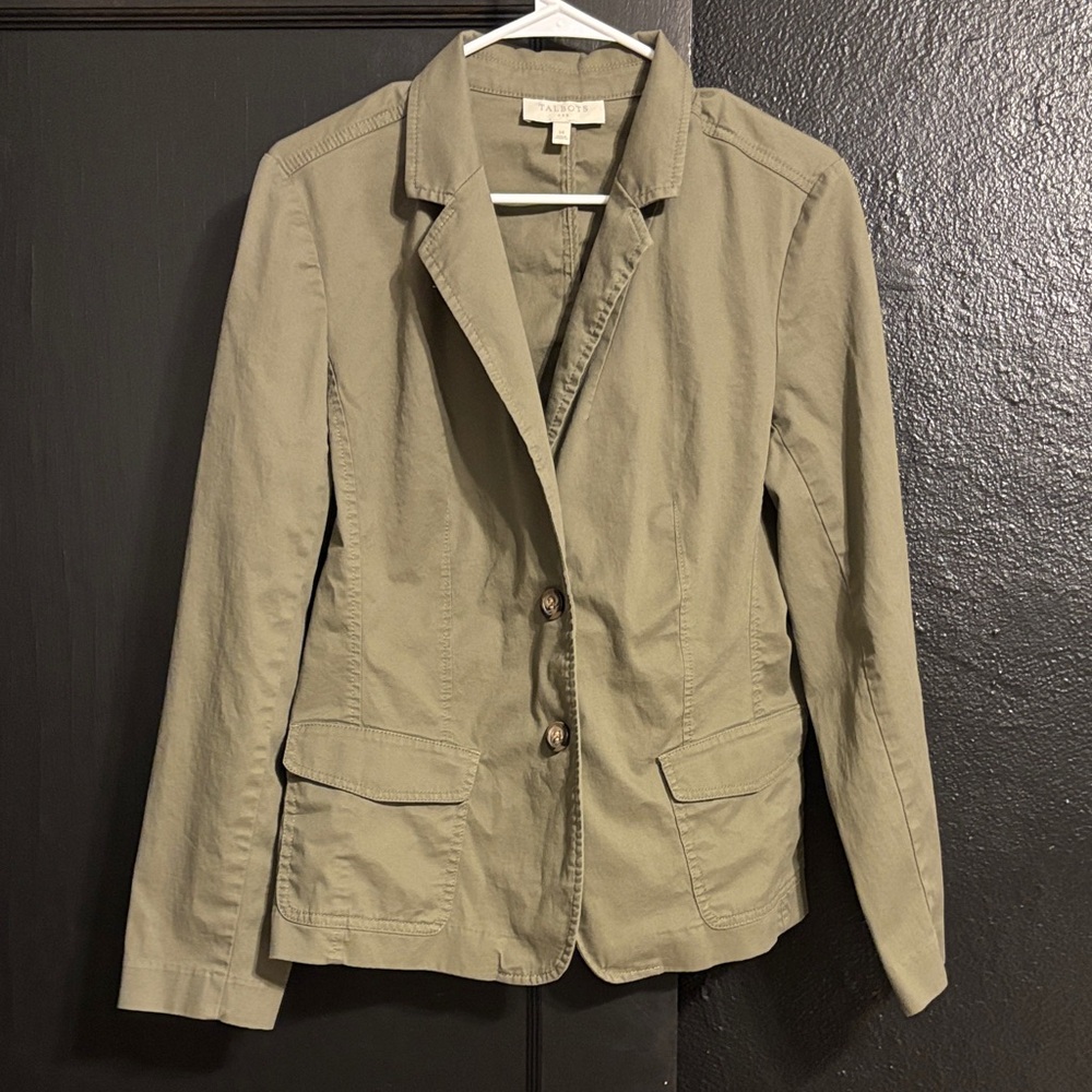 Talbots Olive Blazer Jacket